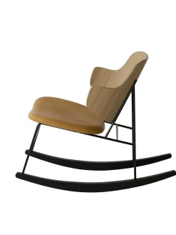 Audo Copenhagen The Penguin Rocking Chair, eg natur/dakar læder fra New