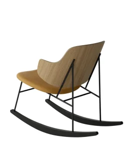 Audo Copenhagen The Penguin Rocking Chair, eg natur/dakar læder fra New