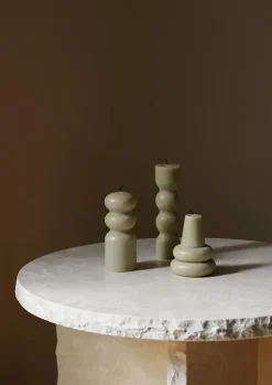 Ferm Living Torno Candles Sand, Set of 3 fra Clearance