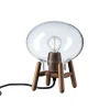 FDB Møbler U6 Mini Hiti Bordlampe, klart glas/valnød fra Discount