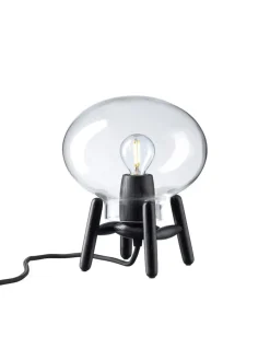 FDB Møbler U6 Mini Hiti Bordlampe, klart glas/valnød fra Discount