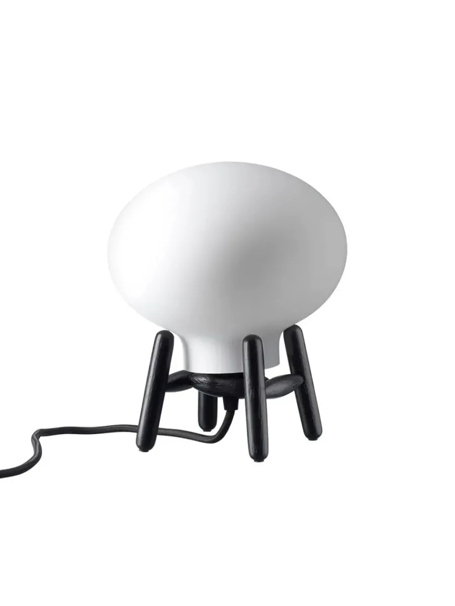 FDB Møbler U6 Mini Hiti Bordlampe, klart glas/valnød fra Discount