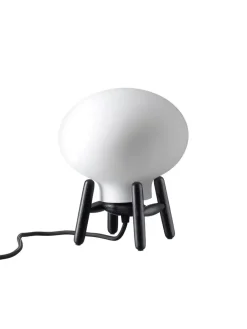 FDB Møbler U6 Mini Hiti Bordlampe, klart glas/sort eg fra