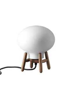 FDB Møbler U6 Mini Hiti Bordlampe, klart glas/sort eg fra