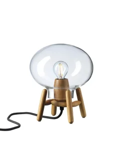 FDB Møbler U6 Mini Hiti Bordlampe, opalt glas/sort eg fra