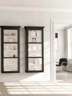 Lindebjerg Design Væghængt Vitrineskab Classic V4, antracit fra New