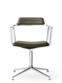 Vipp 452 Swivel Chair, bosco grøn læder fra Discount