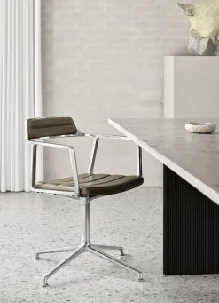Vipp 452 Swivel Chair, bosco grøn læder fra Discount