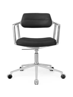 Vipp 453 Swivel+ Chair m/hjul, sort læder fra Discount