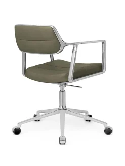 Vipp 453 Swivel+ Chair m/hjul, sort læder fra Discount