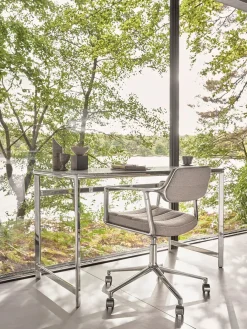 Vipp 453 Swivel+ Chair m/hjul, sort læder fra Discount