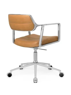 Vipp 453 Swivel+ Chair m/hjul, sort læder fra Discount