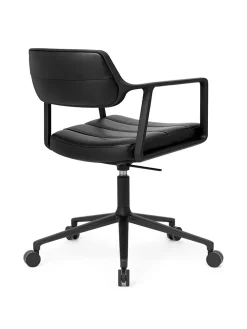 Vipp 453 Swivel+ Chair m/hjul, sort læder fra Discount