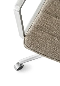 Vipp 452 Swivel Chair m/hjul, sort læder fra Best