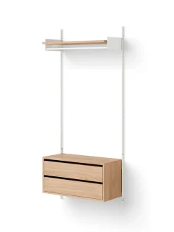 New Works Wardrobe Shelf Cabinet w. Drawers fra Best
