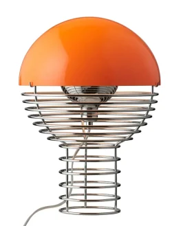 Verpan Wire Bordlampe Ø30, orange af Verner Panton