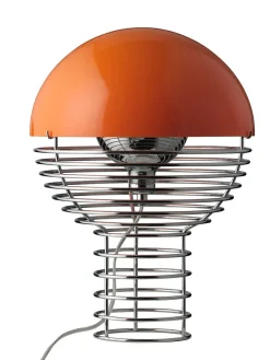 Verpan Wire Bordlampe Ø30, orange af Verner Panton