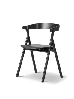Fredericia Furniture Yksi Spisebordsstol, sortlakeret eg fra Sale